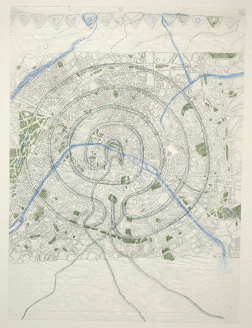 Paris city map: clues to the labyrinth, no I